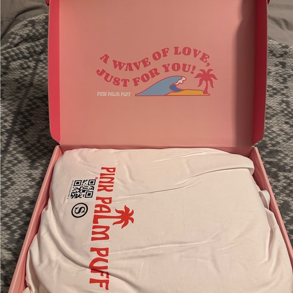 Pink Palm Puff hoodie - Picture 3 of 7